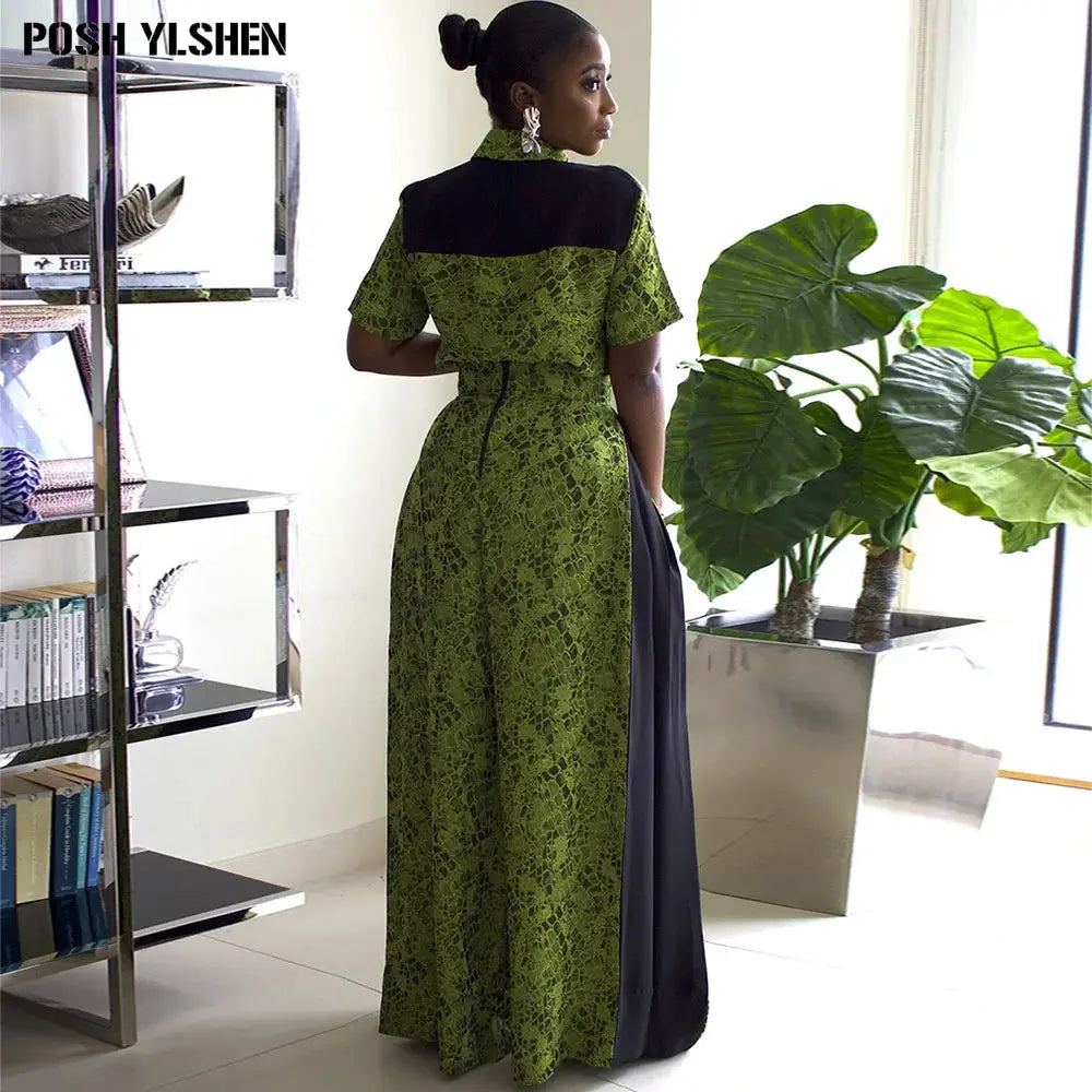 Two 2 Piece Pants Sets Women Outfit Summer Clothes African Dresses for Women 2024 New in Plus Size Matching Set Africa Clothing FZwear