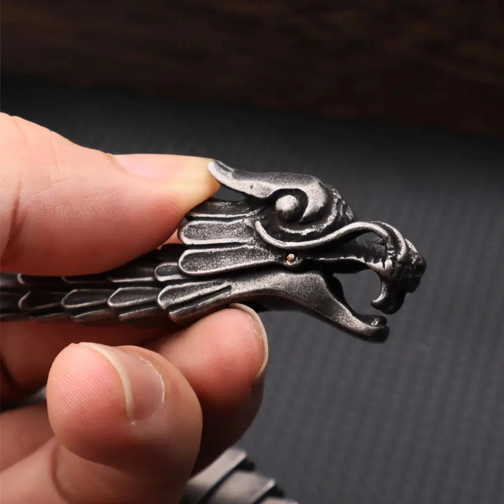 Vintage Viking Dragon Bracelet Men Fashion Punk 316L Stainless Steel Viking Bracelet Biker Nordic Amulet Jewelry Dropshipping FZwear
