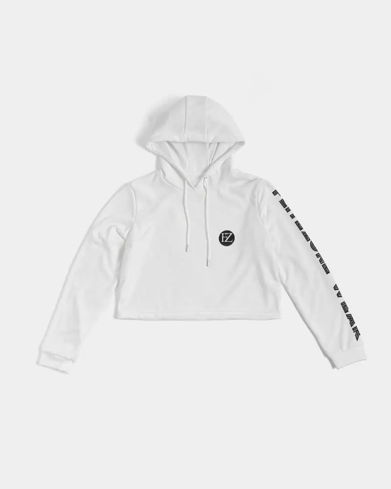 WHITE FLITE Women's Cropped Hoodie Kin Custom