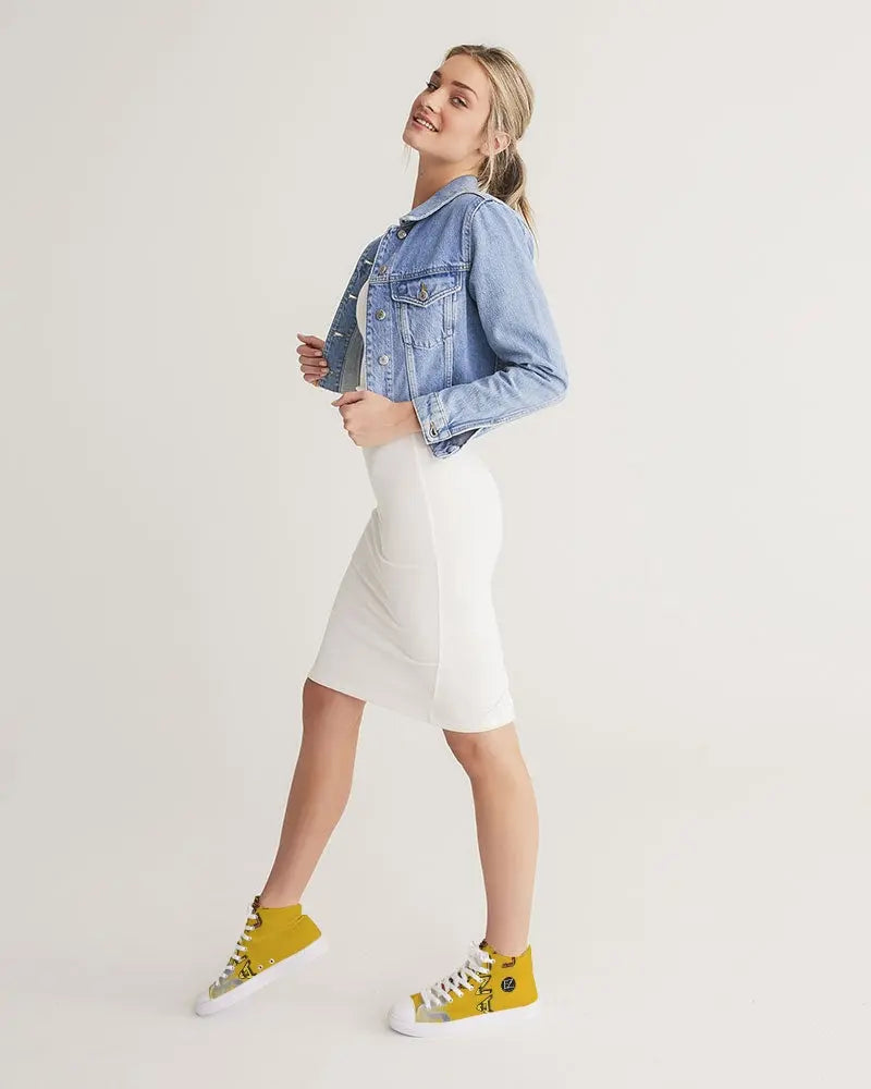 YELLOW ZONE Women's Hightop Canvas Shoe Kin Custom