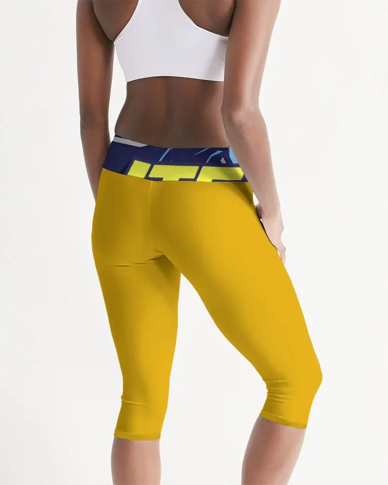 YELLOW ZONE Women's Mid-Rise Capri Kin Custom