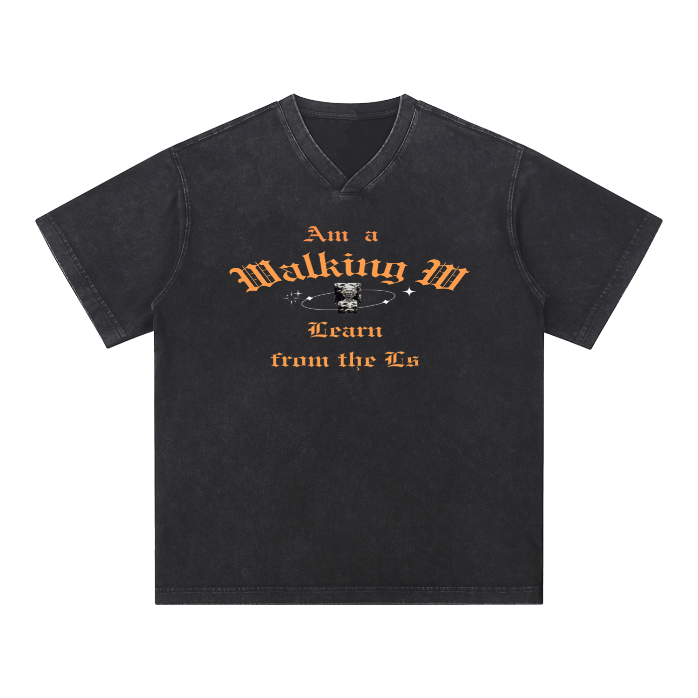 FZ Unisex Snow Washed V-Neck Cotton Tee