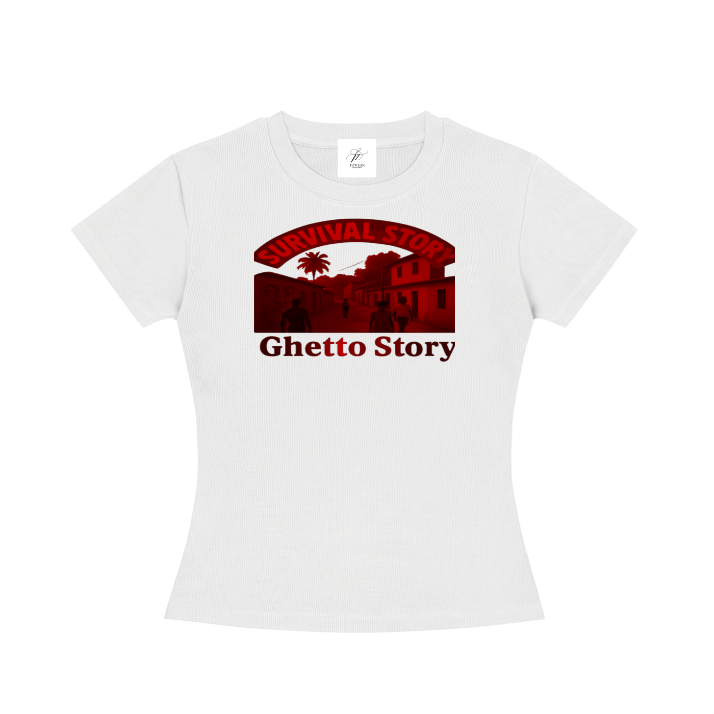 FZ Women's Slim Fit Ghetto Crewneck Tee