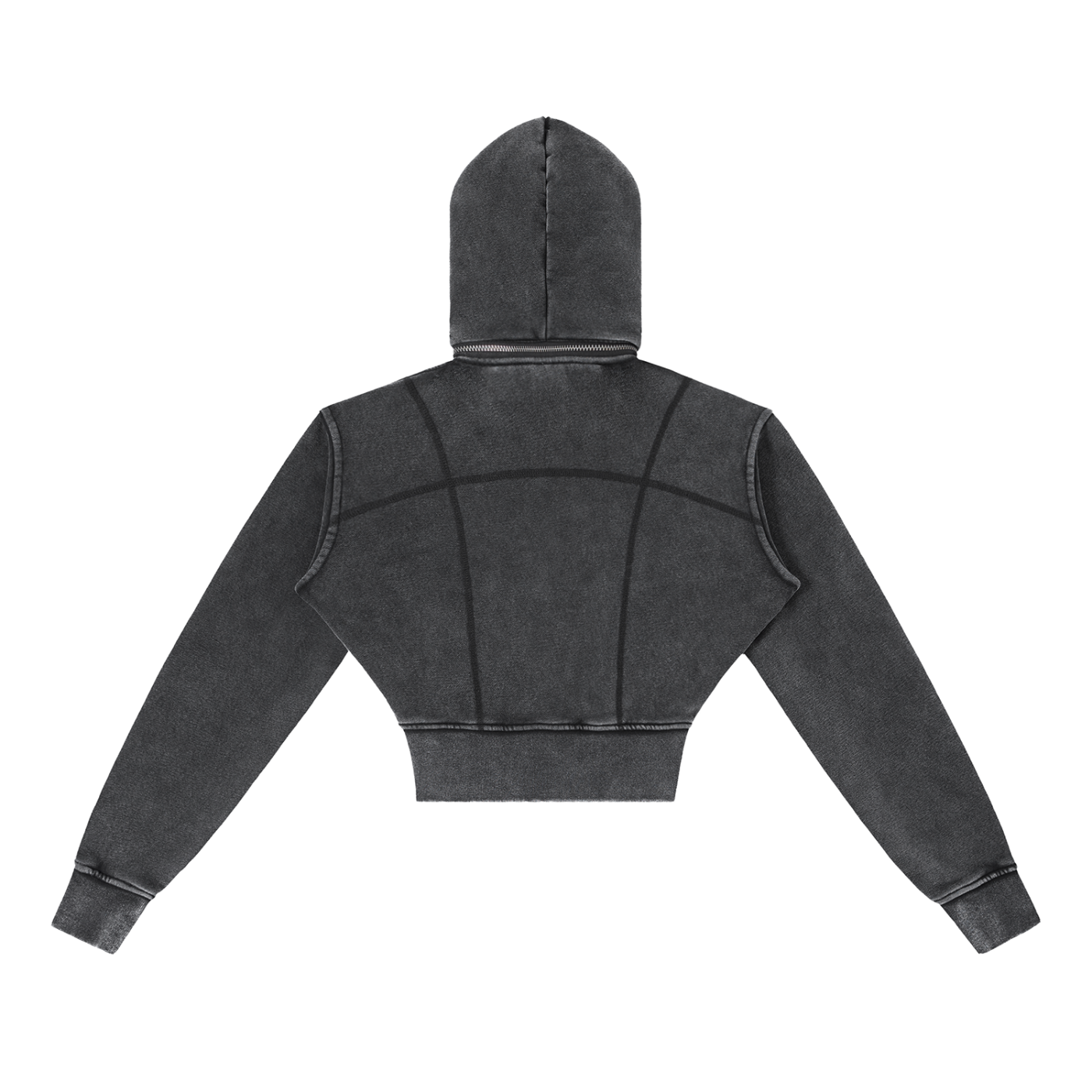 FZ Women's Vintage Washed Cropped Fleece Hoodie