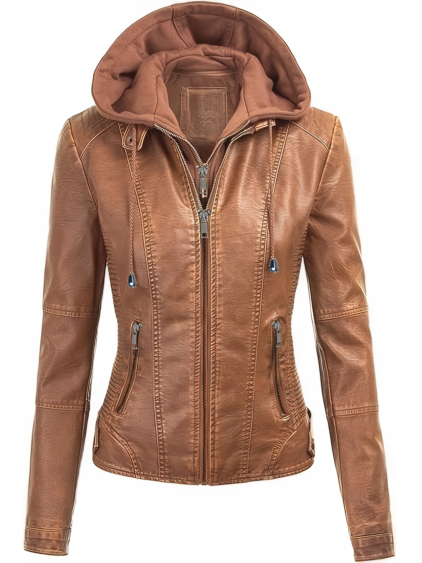 FZ Women's Detachable Hood PU Jacket