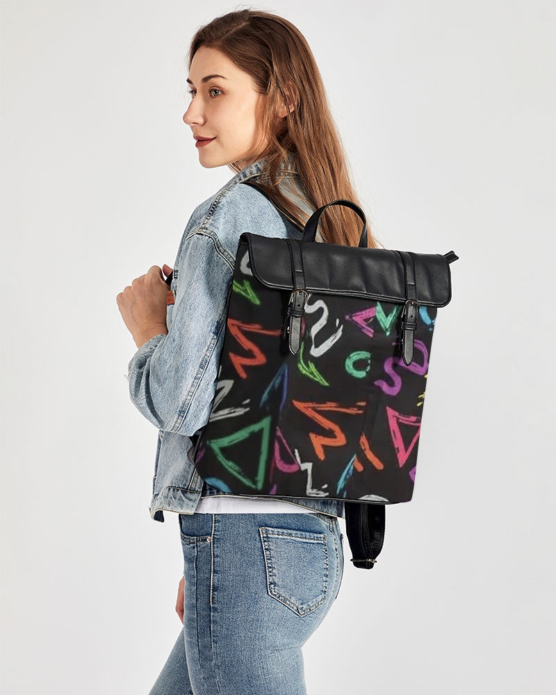 FZ AFRICAN ALPHA PRINT Casual Flap Backpack - FZwear