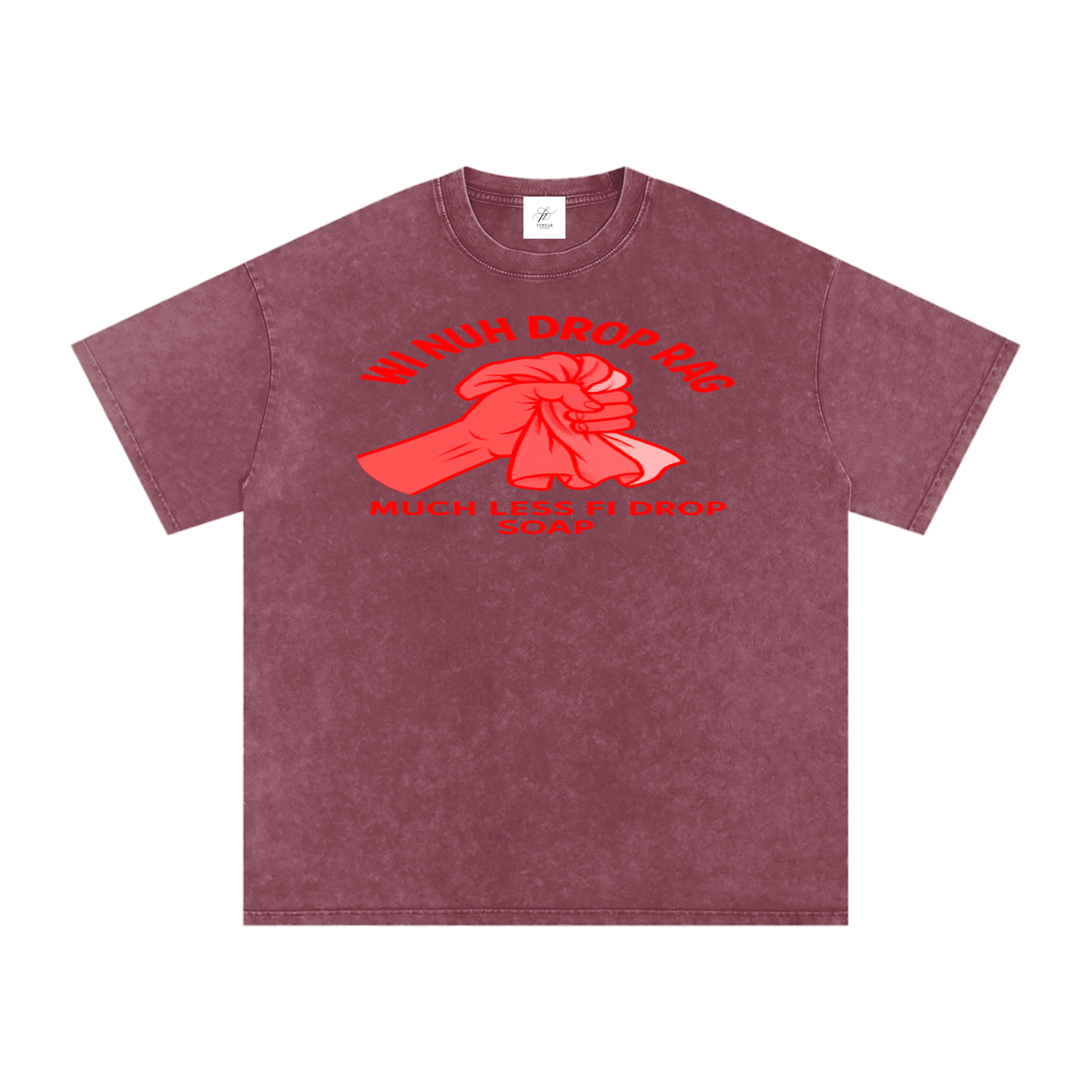 FZ Unisex Acid Wash Rag Oversize Tee