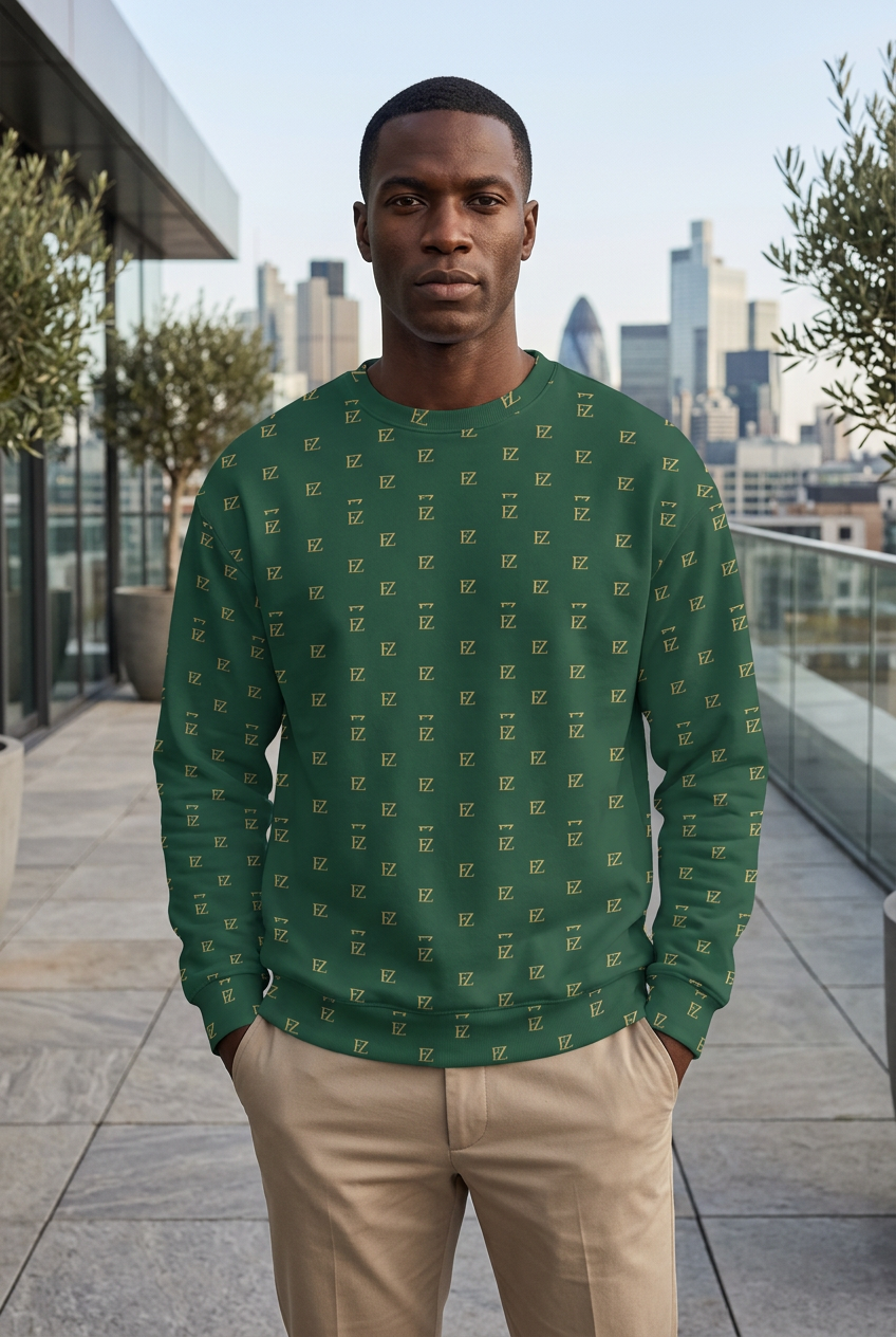 Black male model standing on a city terrace