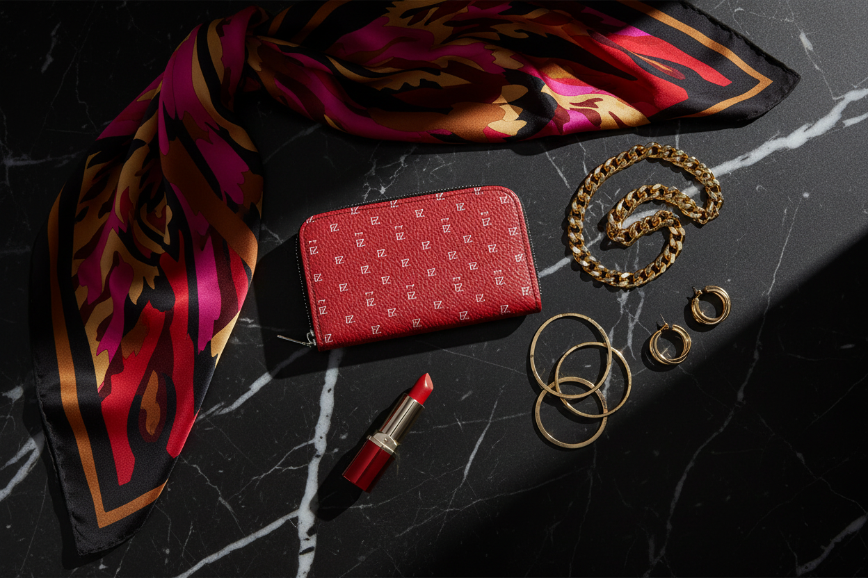 Black Marble Flat Lay