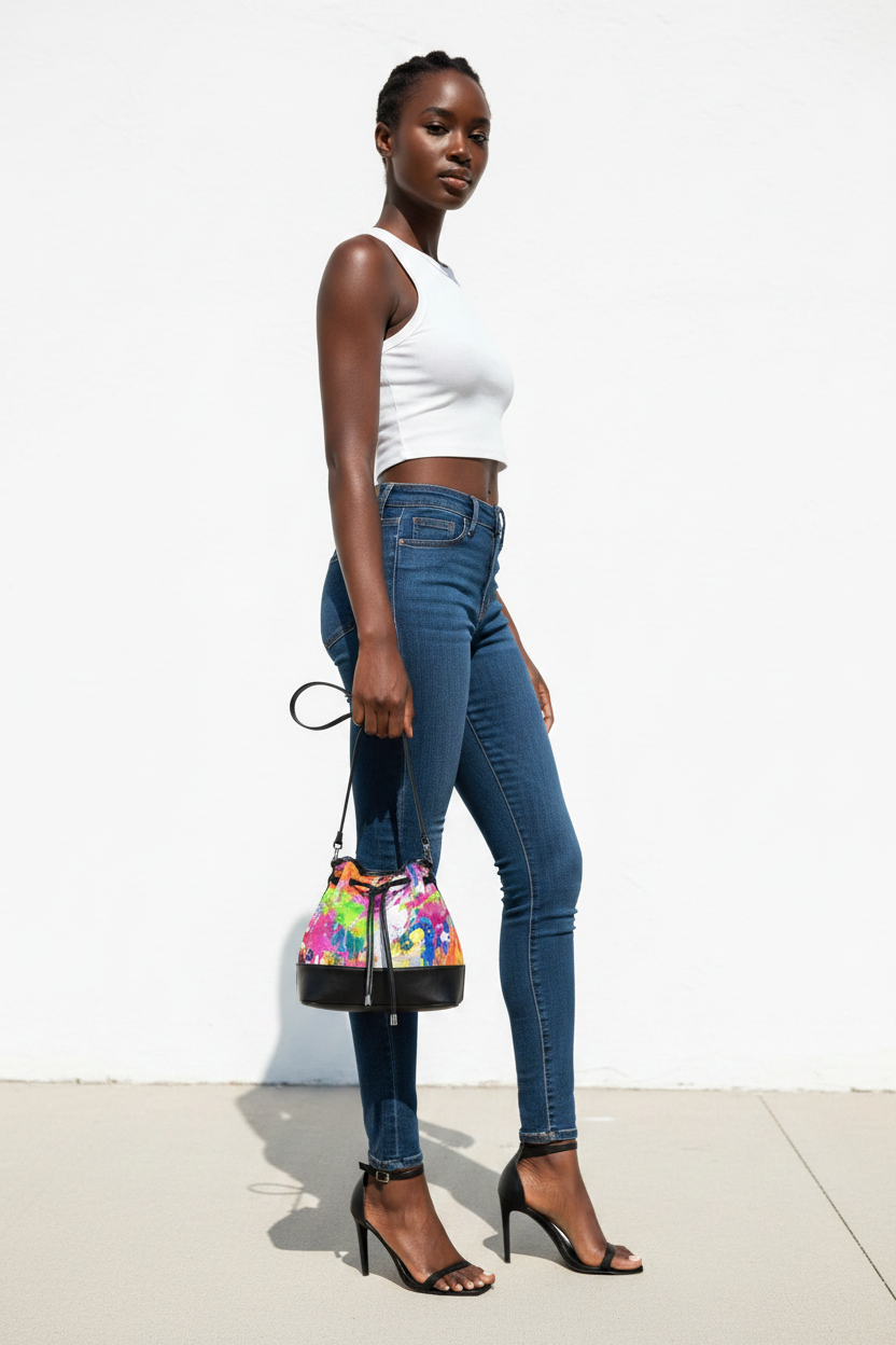 Black model - Handheld - White Wall