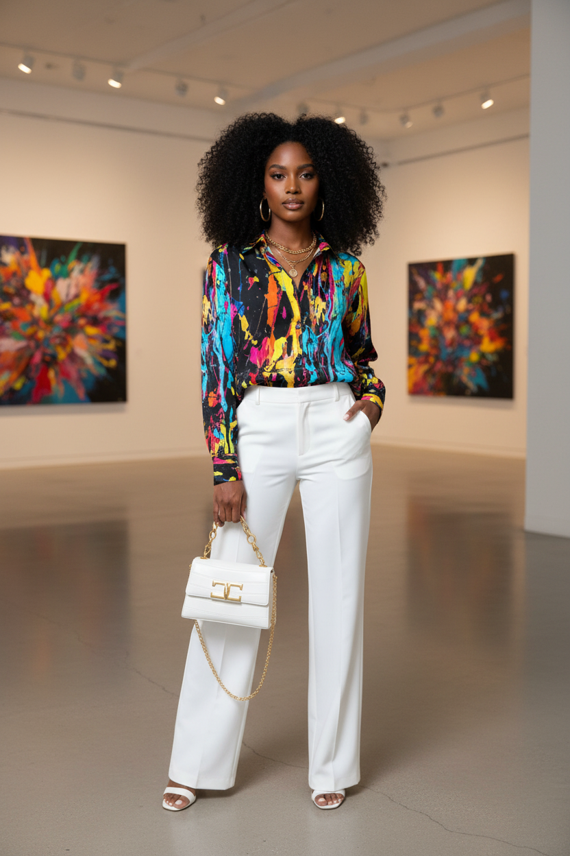 Black Neon Shirt - Art Gallery