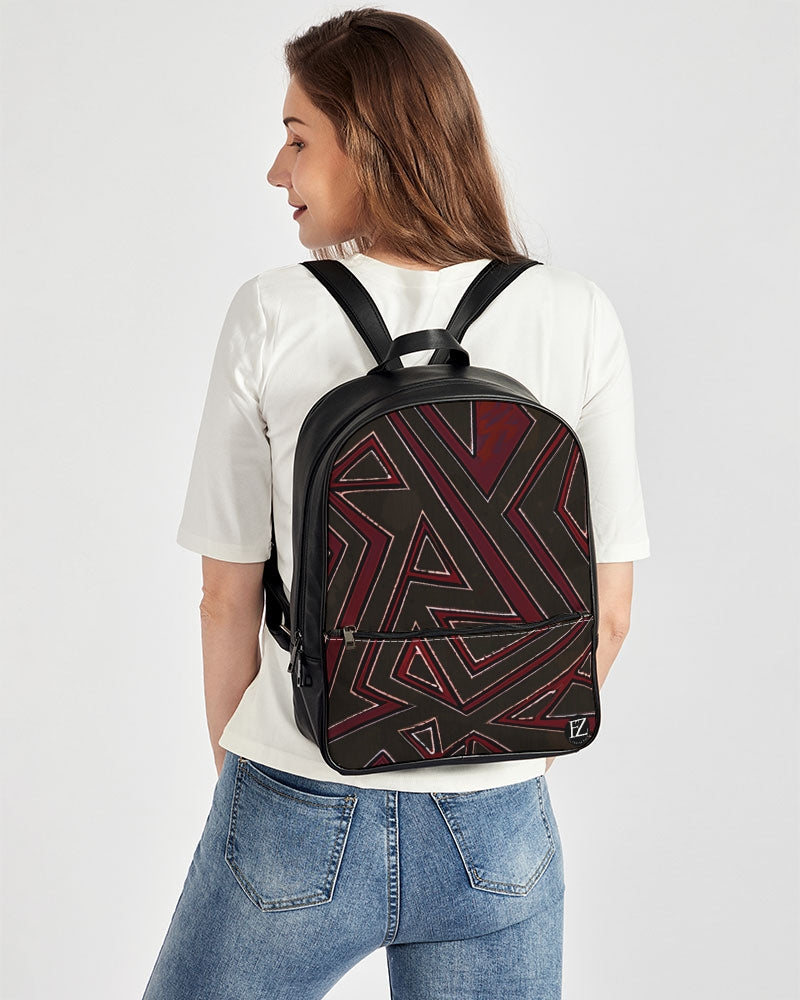 FZ AFRICAN PRINT Classic Faux Leather Backpack - FZwear