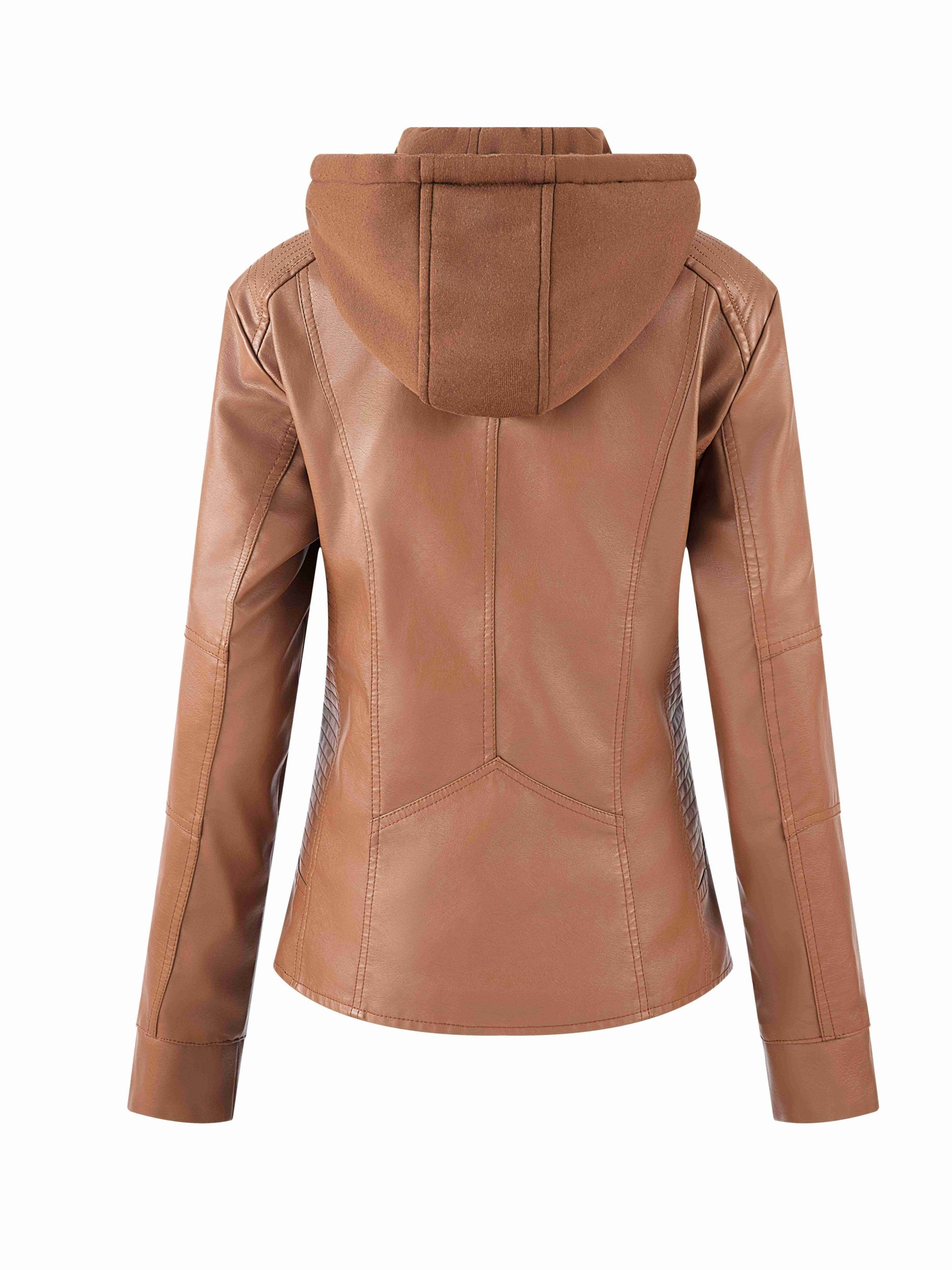 FZ Women's Detachable Hood PU Jacket