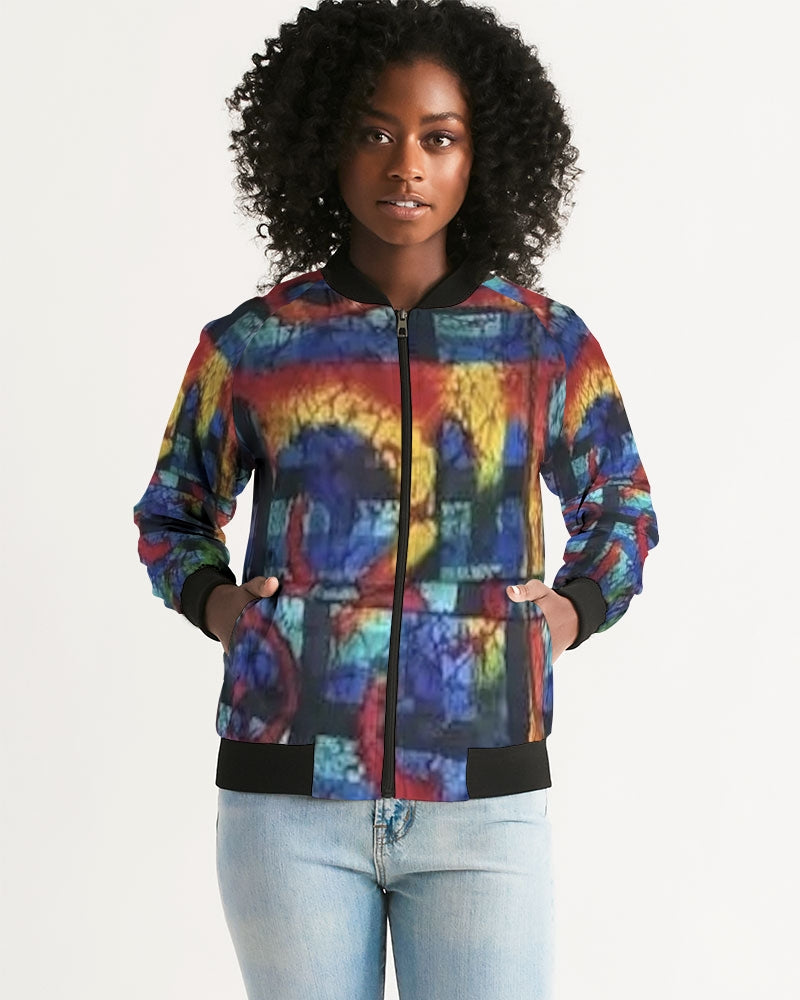 FZ AFRICAN ABSTRACT PRINT Women's Bomber Jacket - FZwear