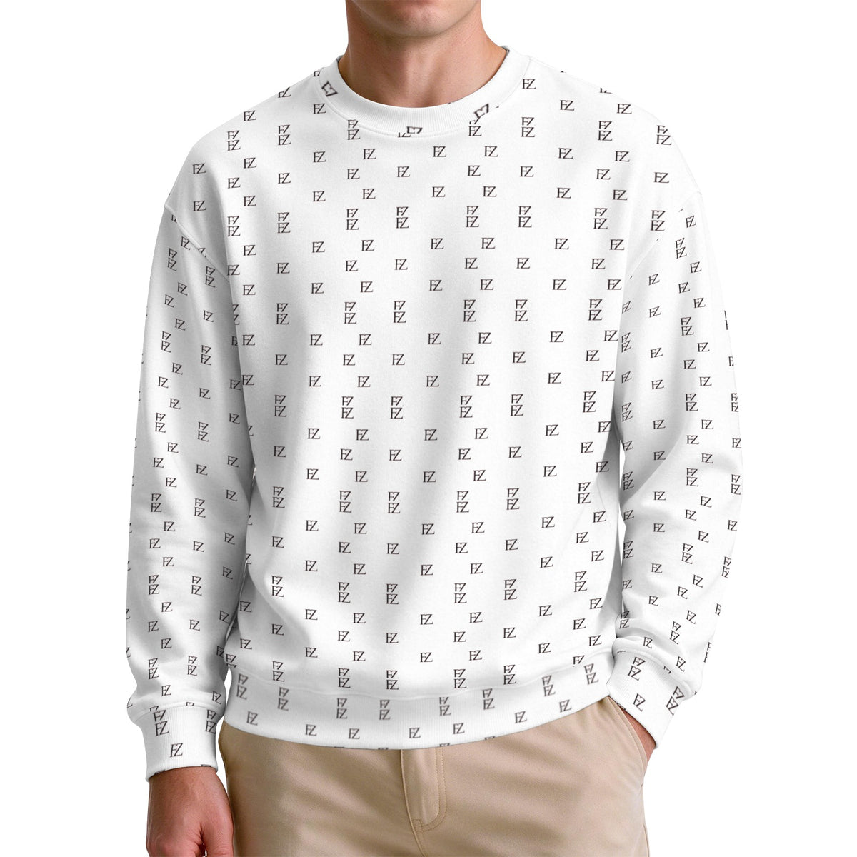 FZ Men's Original Monogram Crewneck Sweater Pullover