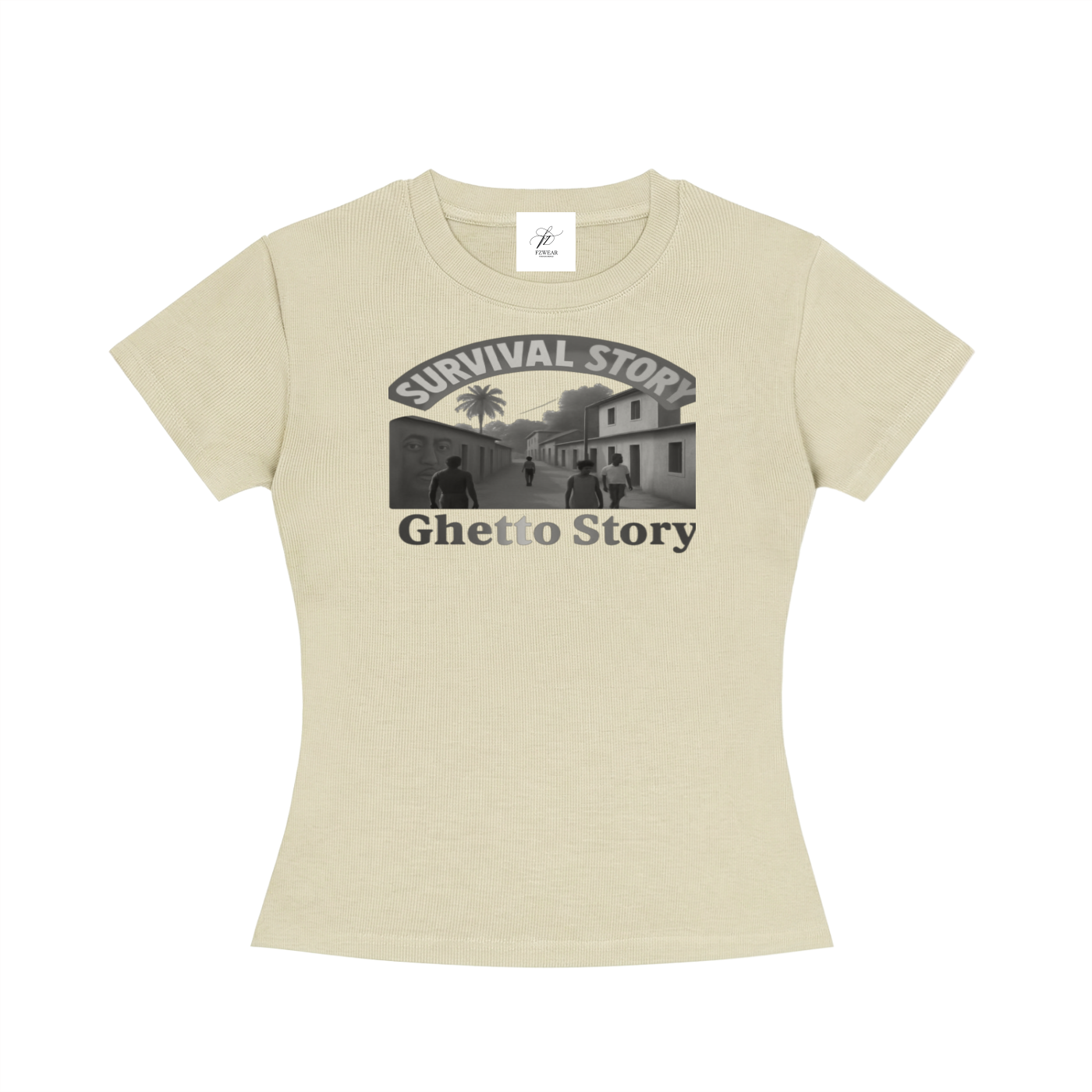 FZ Women's Slim Fit Ghetto Crewneck Tee