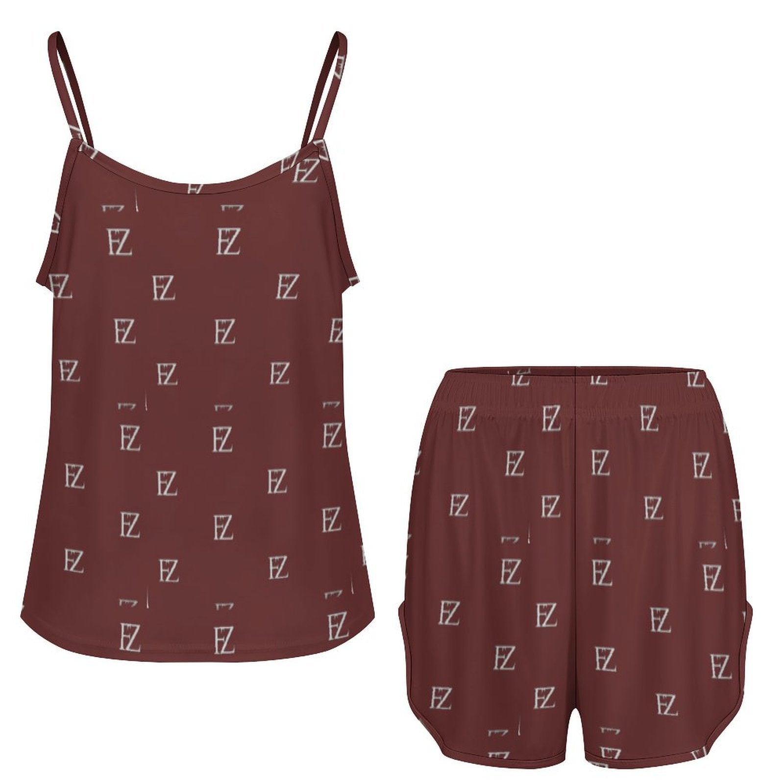 FZ Women's Spaghetti Strap Shorts Pajama Suit
