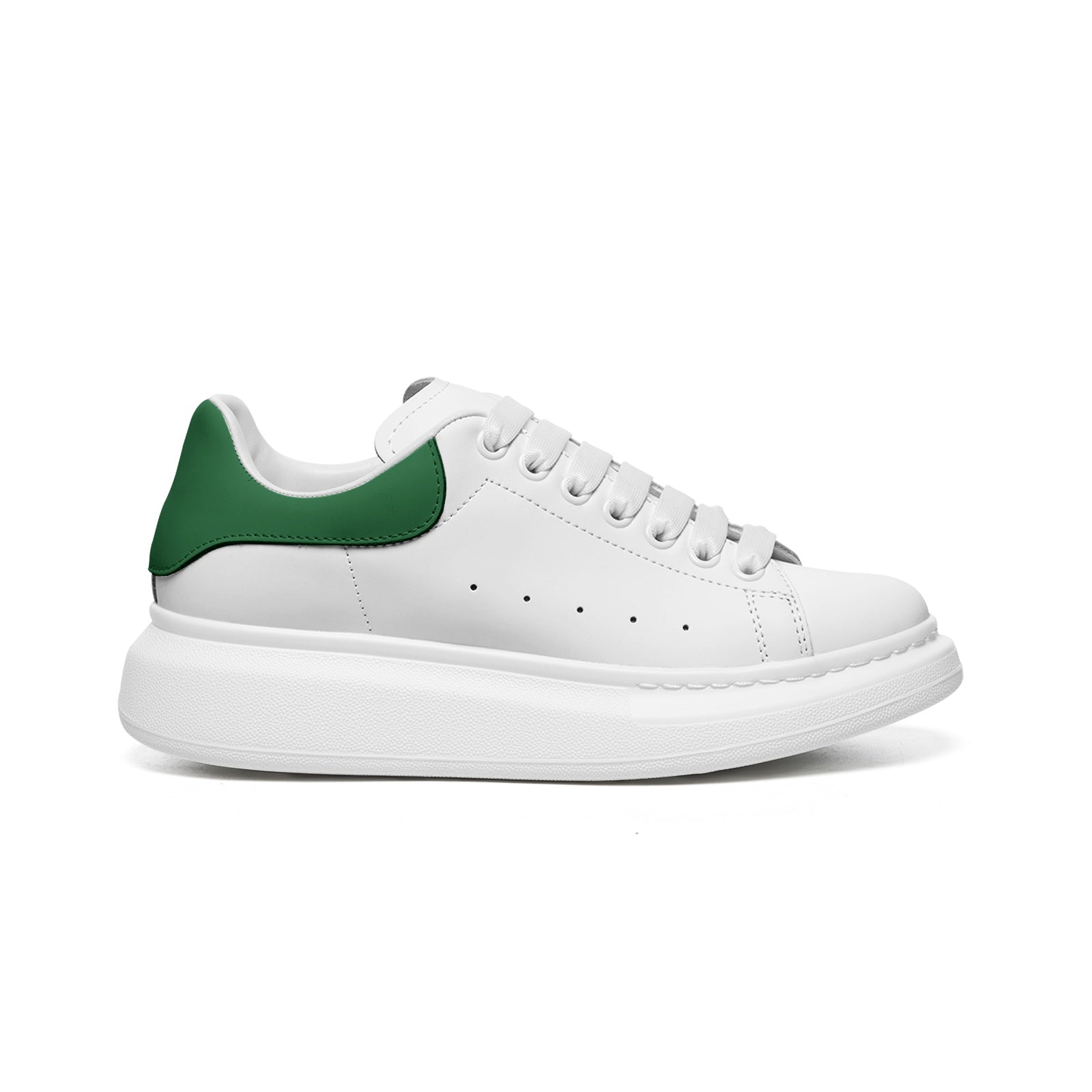 FZ Unisex Non Slip Lace Up Faux Leather Sneakers