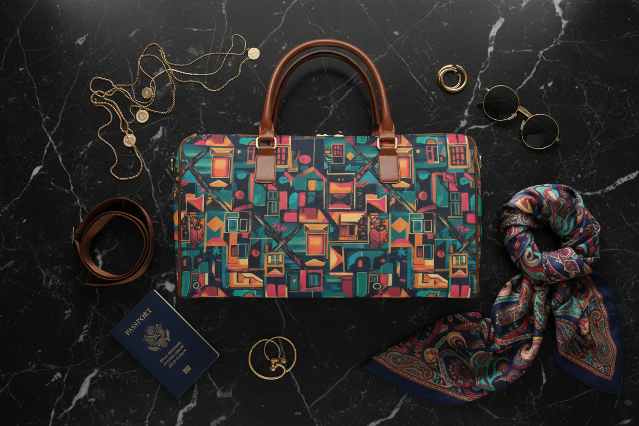 Cipher Travel Bag - Flat Lay