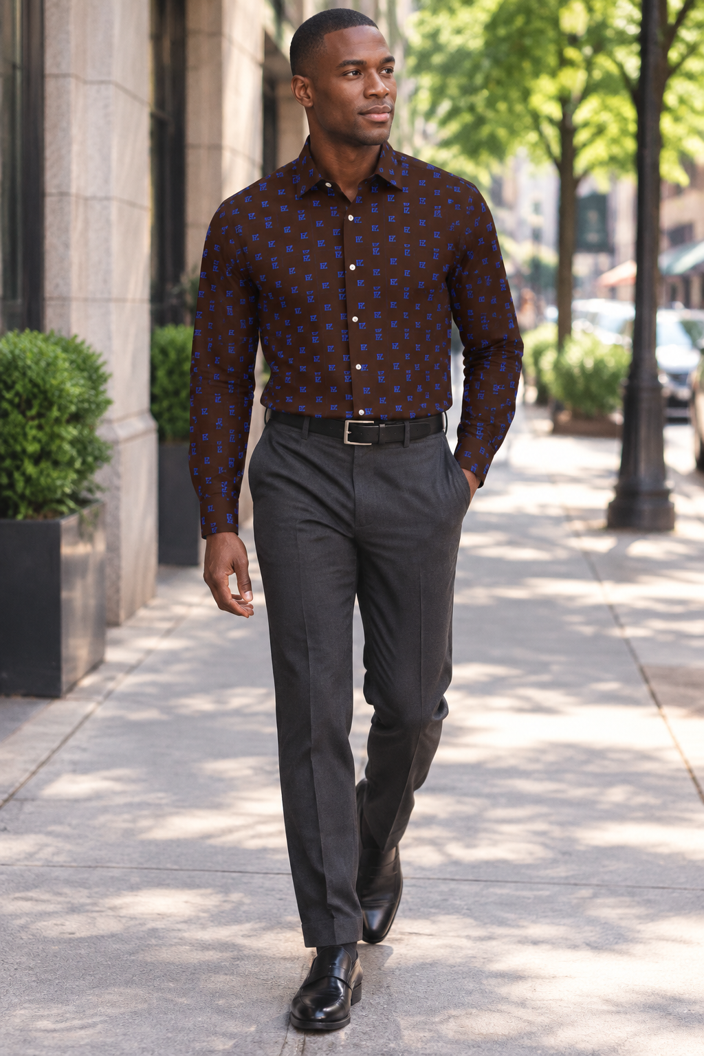 City sidewalk look