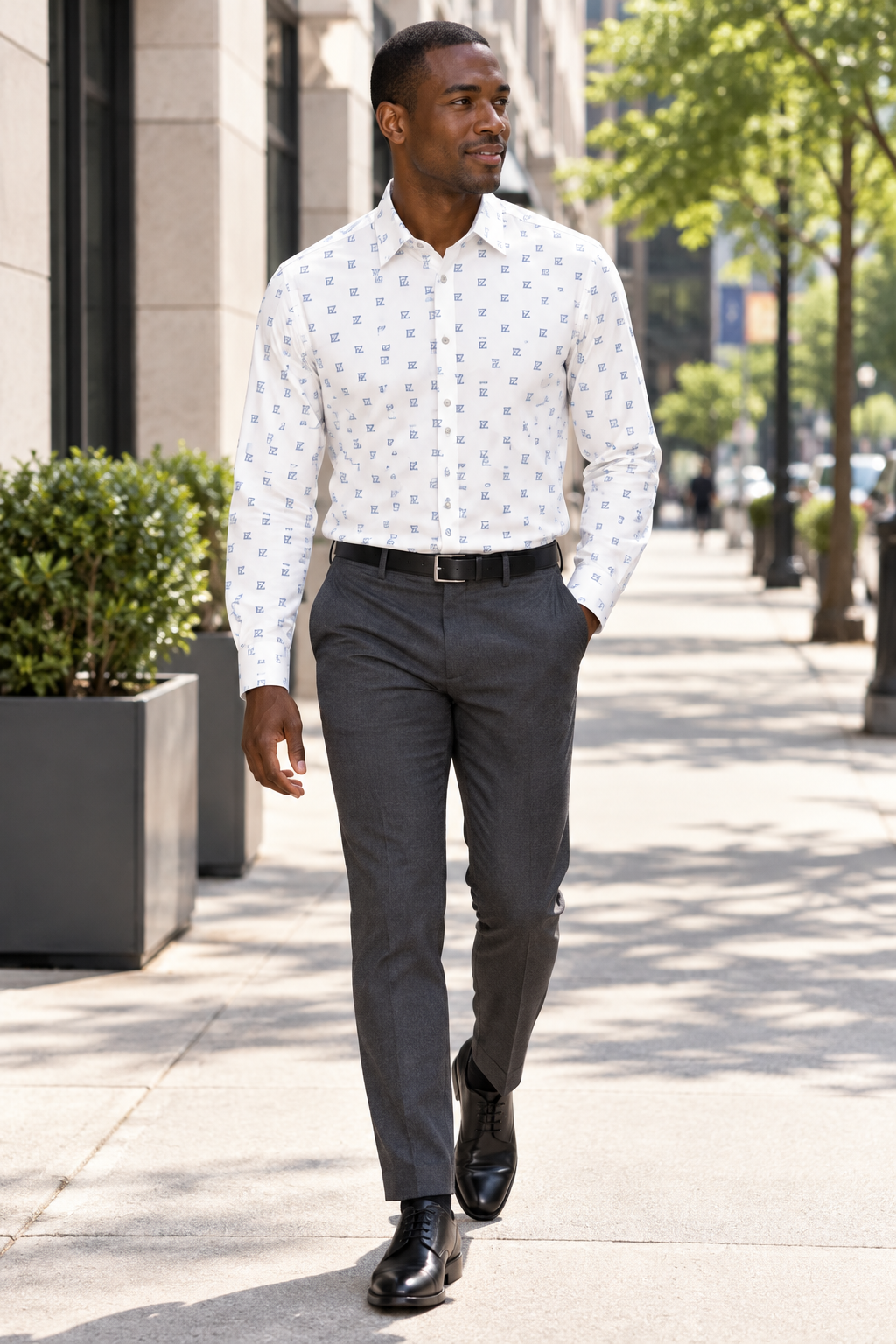 City sidewalk look