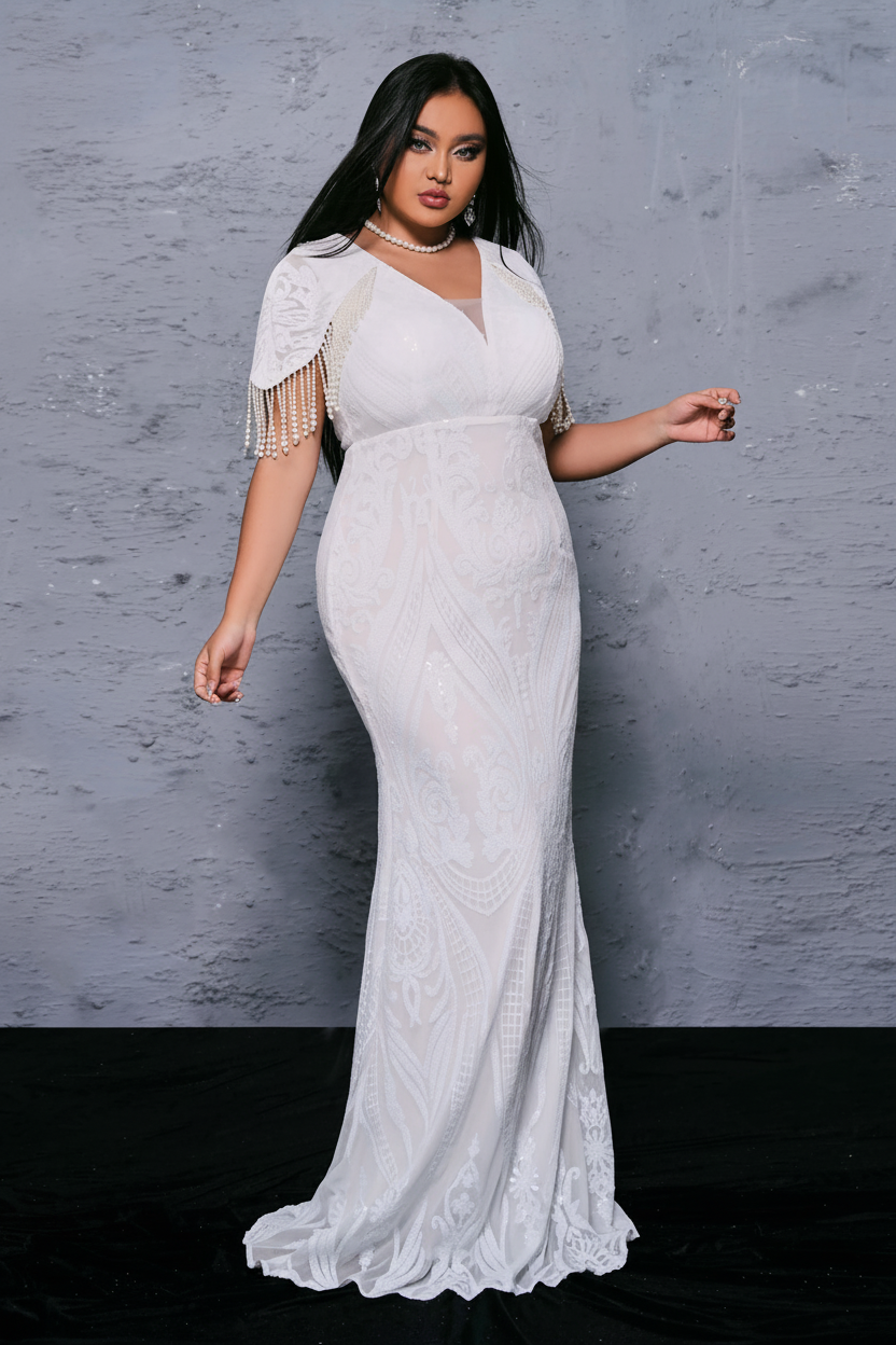 Clean recreation of the white gown image