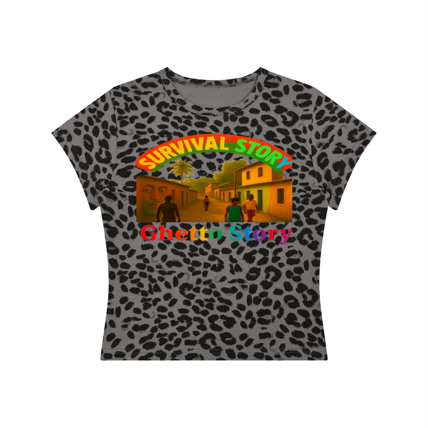 FZ Women’s Leopard Print Ghetto Crop Tee