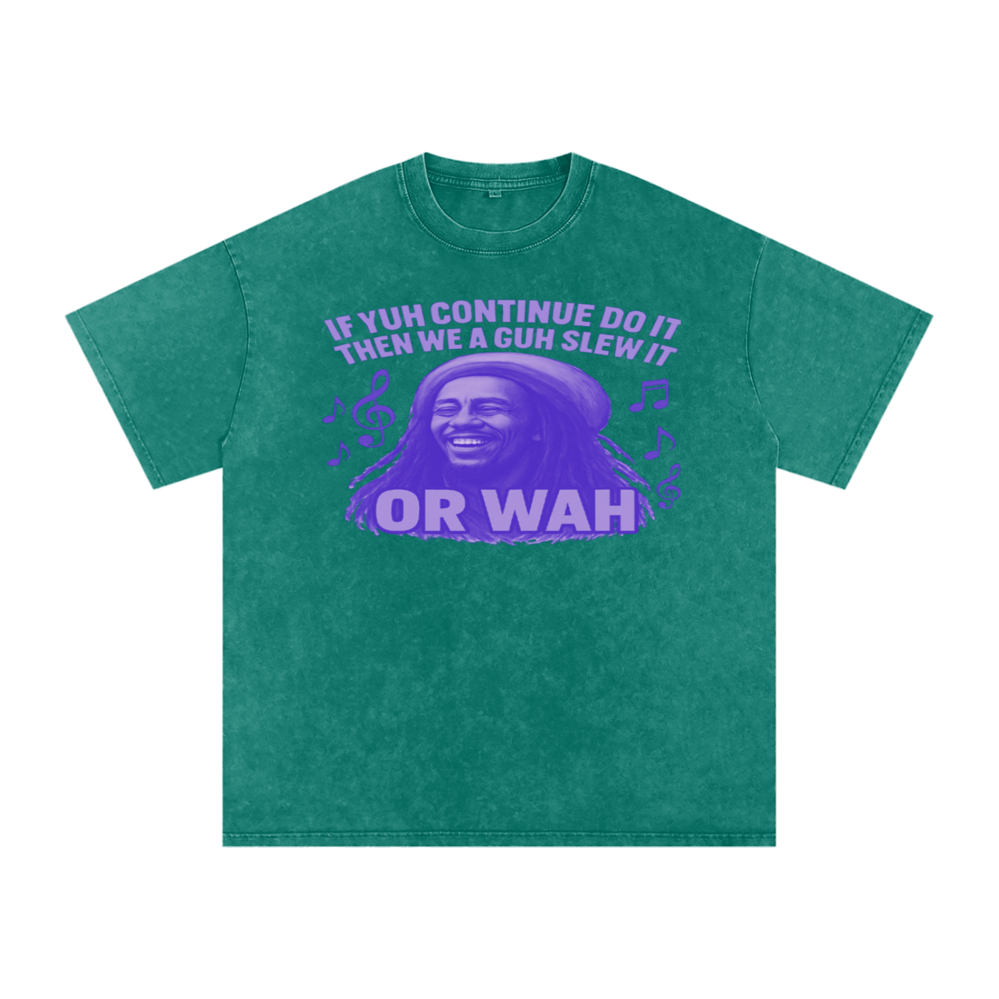 FZ Unisex "Or Wah" Acid Wash Oversize Tee