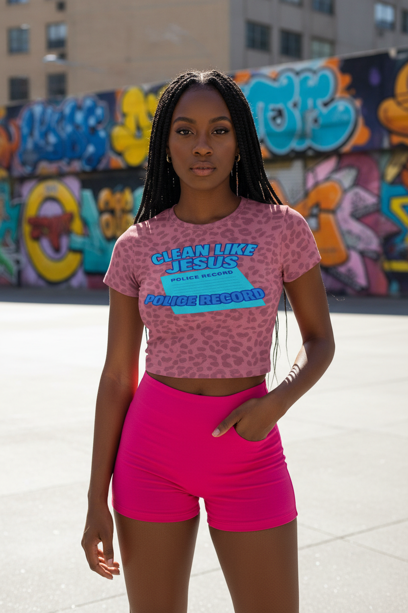 Dark Pink Clean Jesus Tee - Plaza