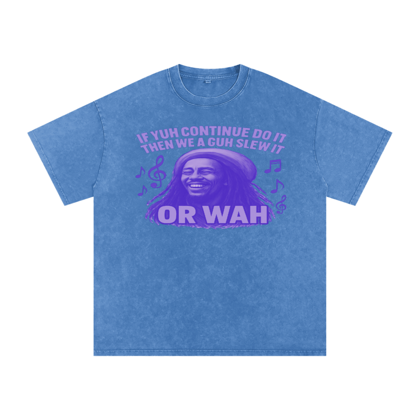 FZ Unisex "Or Wah" Acid Wash Oversize Tee