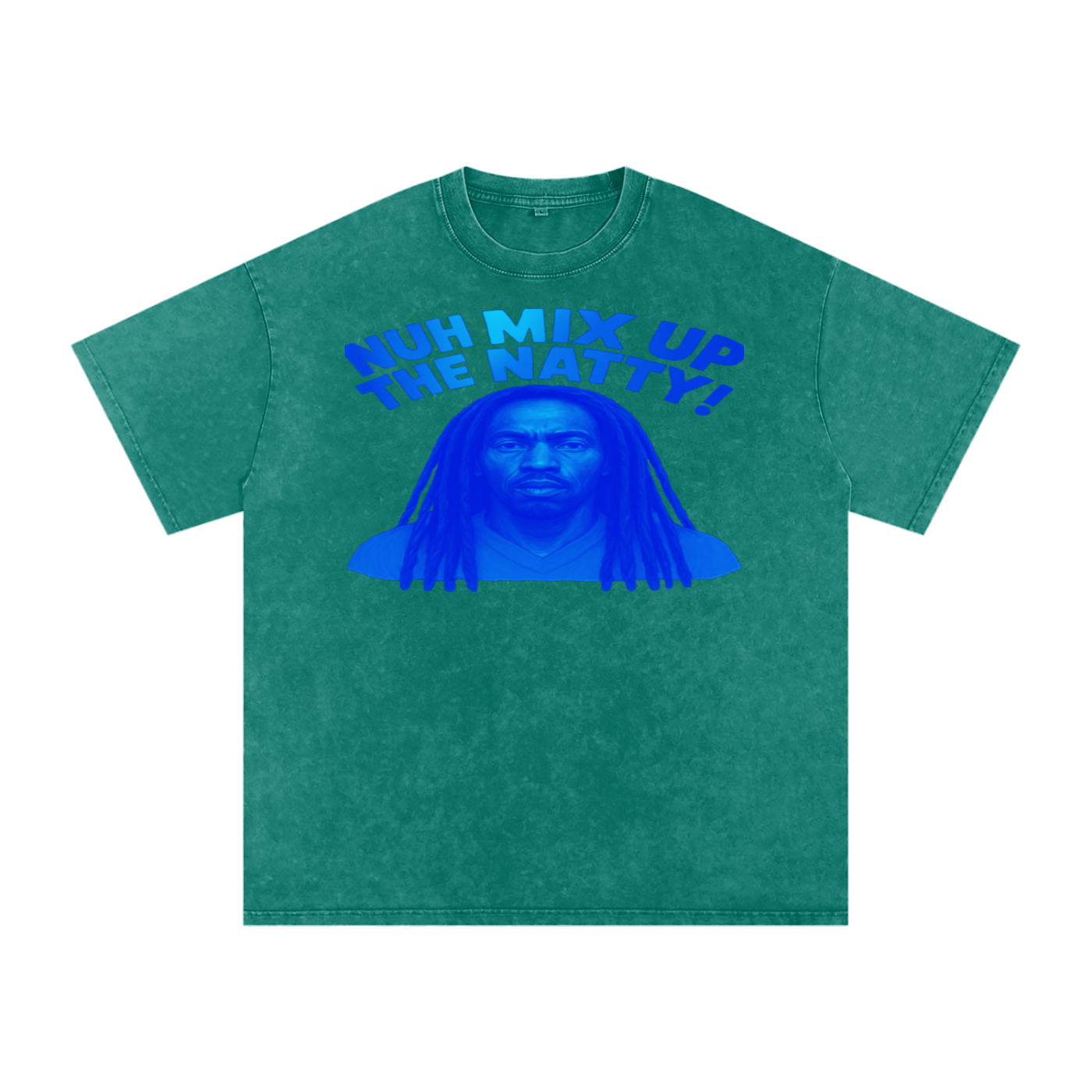 FZ Unisex Acid Wash Rasta Oversize Tee