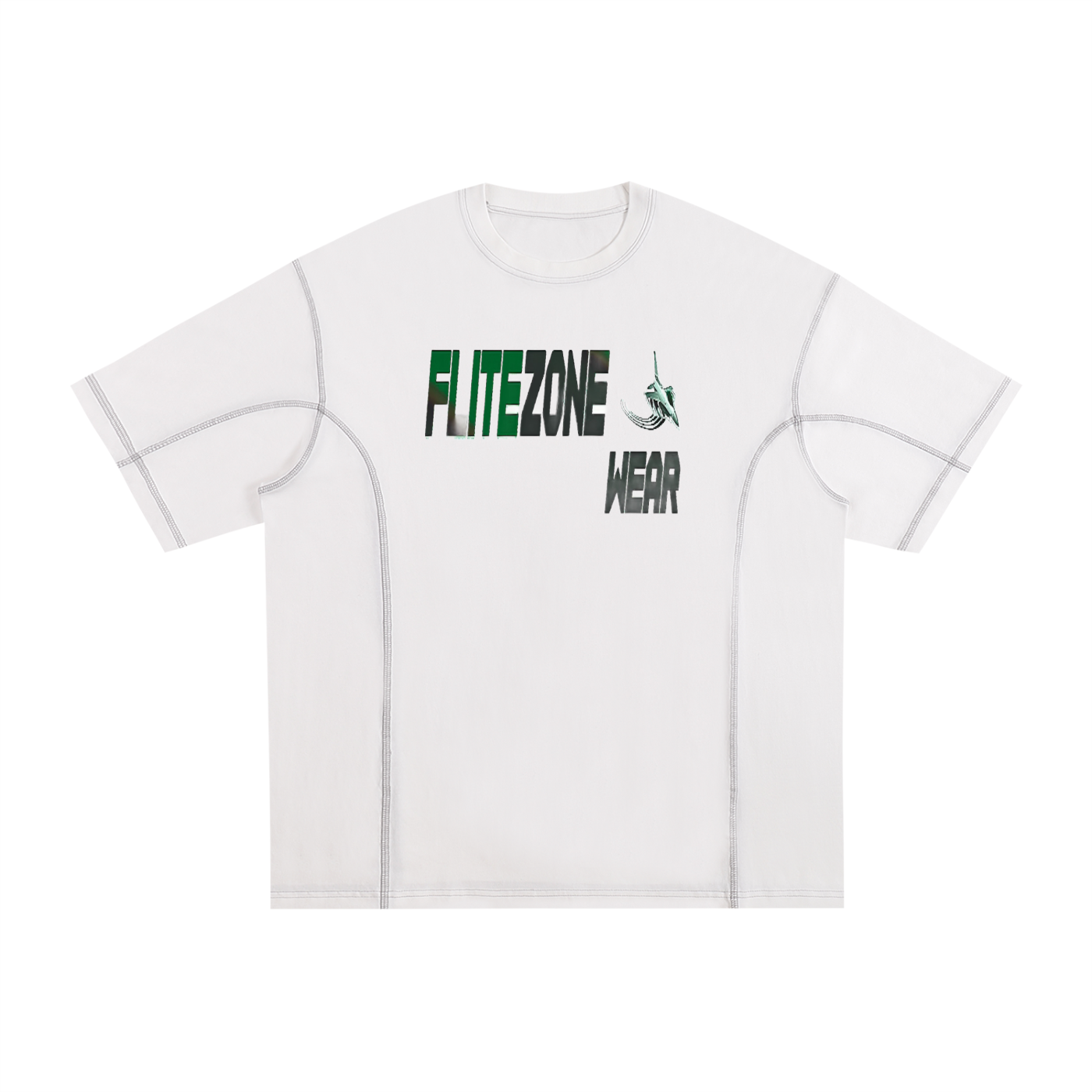 FZ Women's Streetwear Contrast-Stitched Cotton Tee