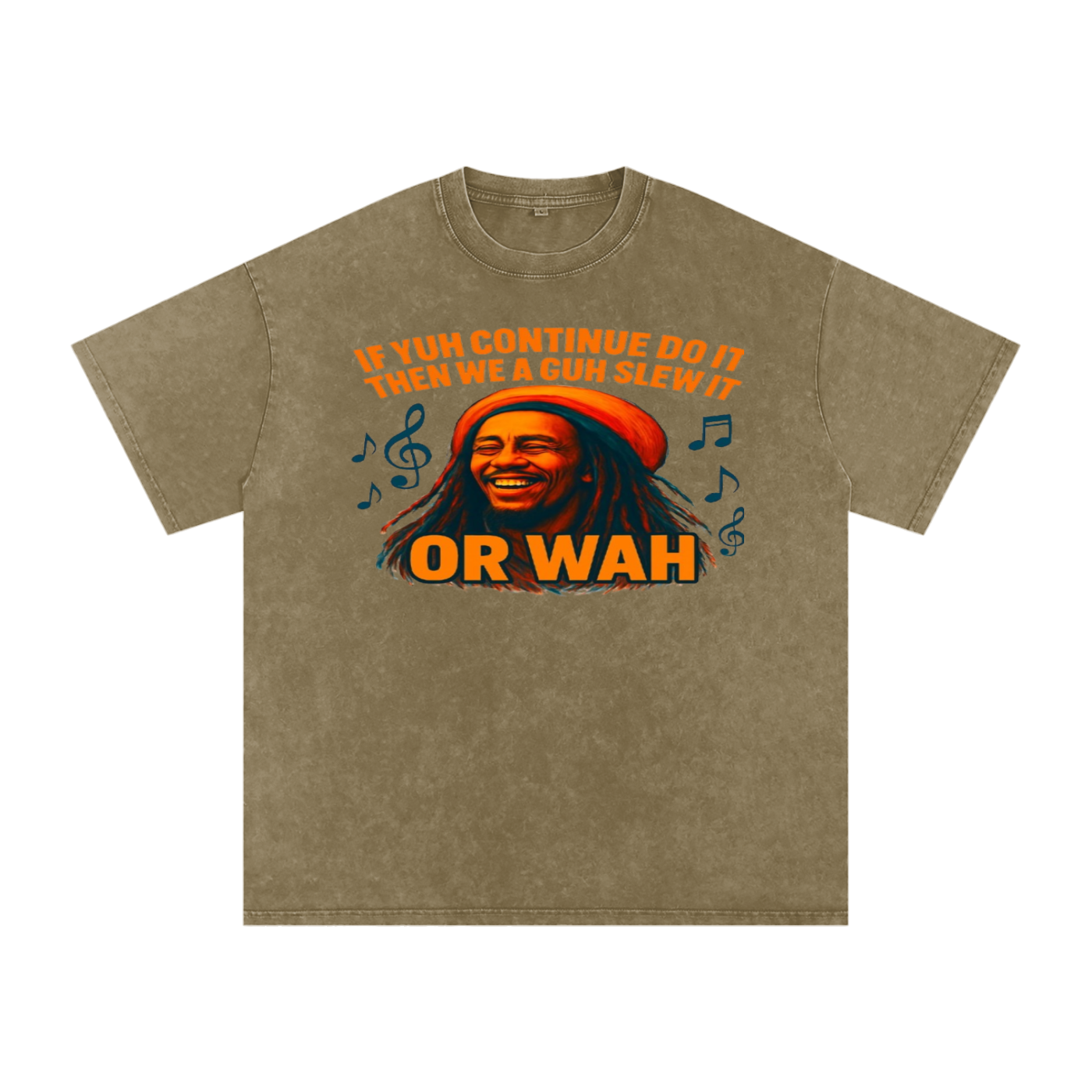 FZ Unisex "Or Wah" Acid Wash Oversize Tee