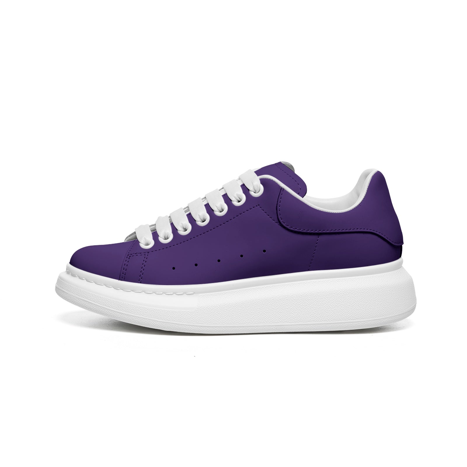 FZ Unisex Non Slip Lace Up Faux Leather Sneakers
