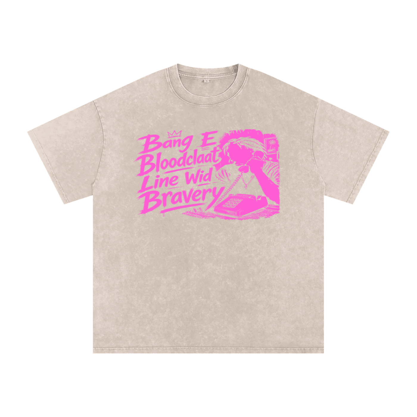 FZ Unisex Snow Washed Oversized Banga Cotton Tee