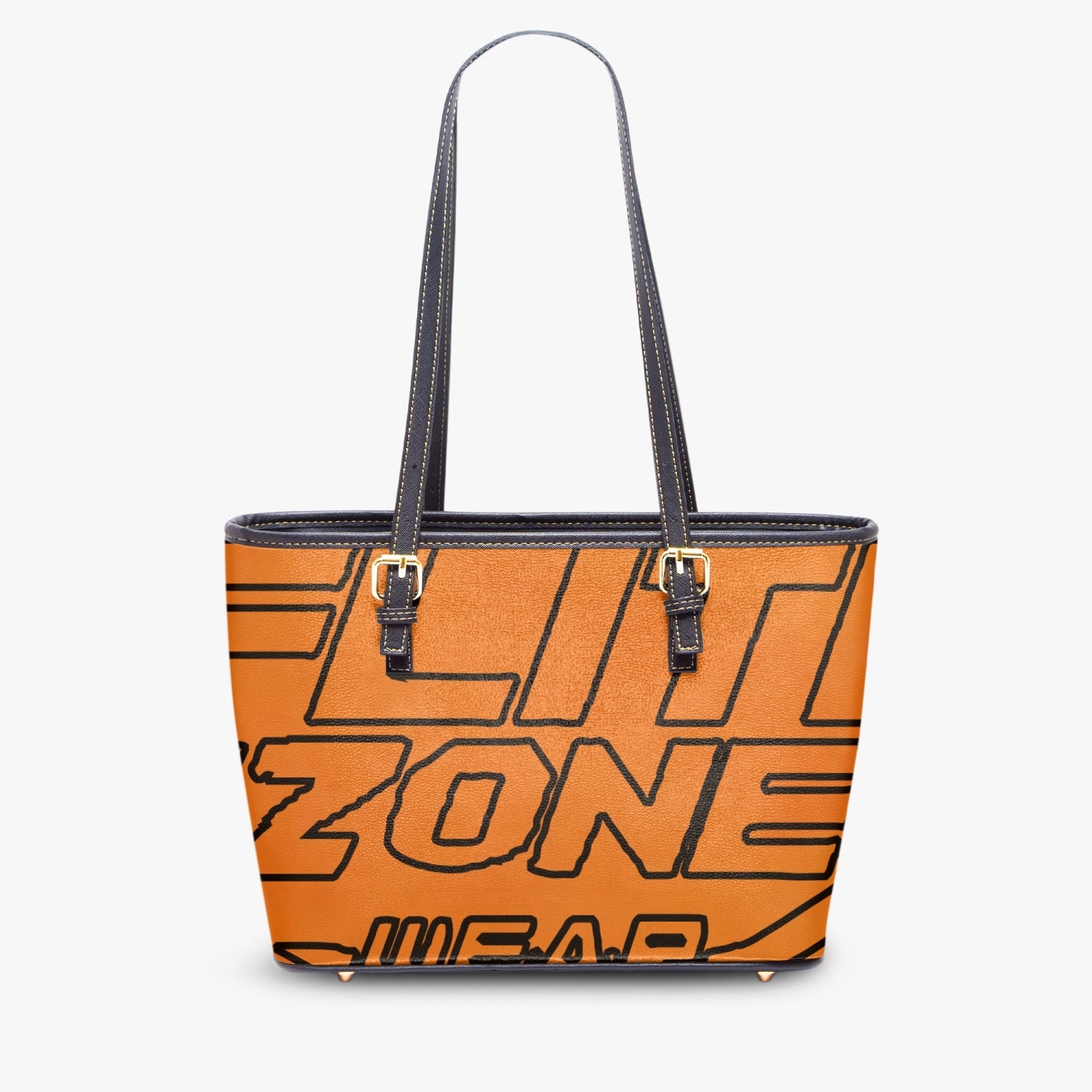 FZ Women's Large Leather Tote Bag JetPrint