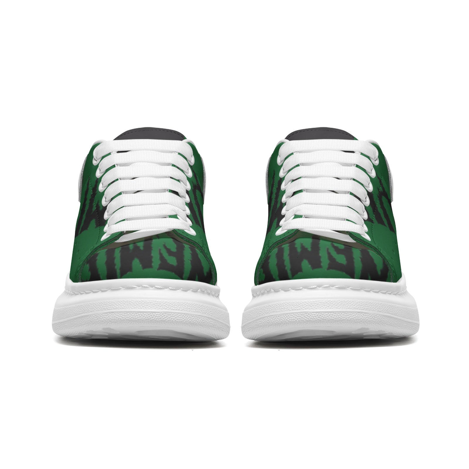 FZ Unisex Non Slip Lace Up Faux Leather Sneakers