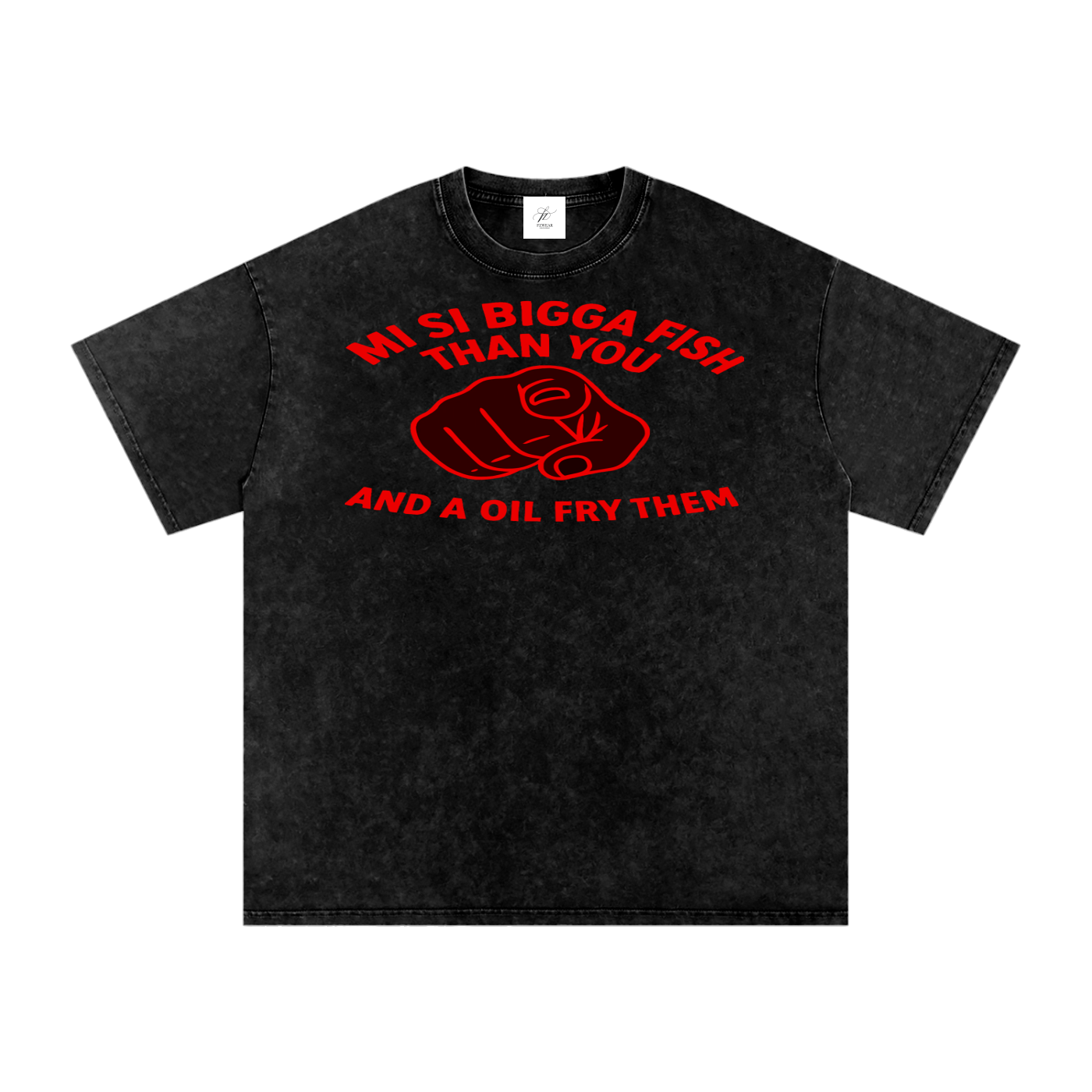 FZ Unisex Acid Wash Fry Oversize Tee