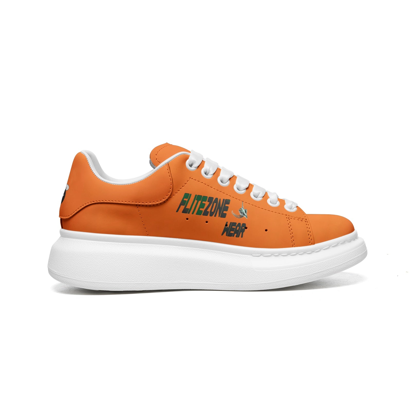 FZ Unisex Non Slip Lace Up Faux Leather Sneakers