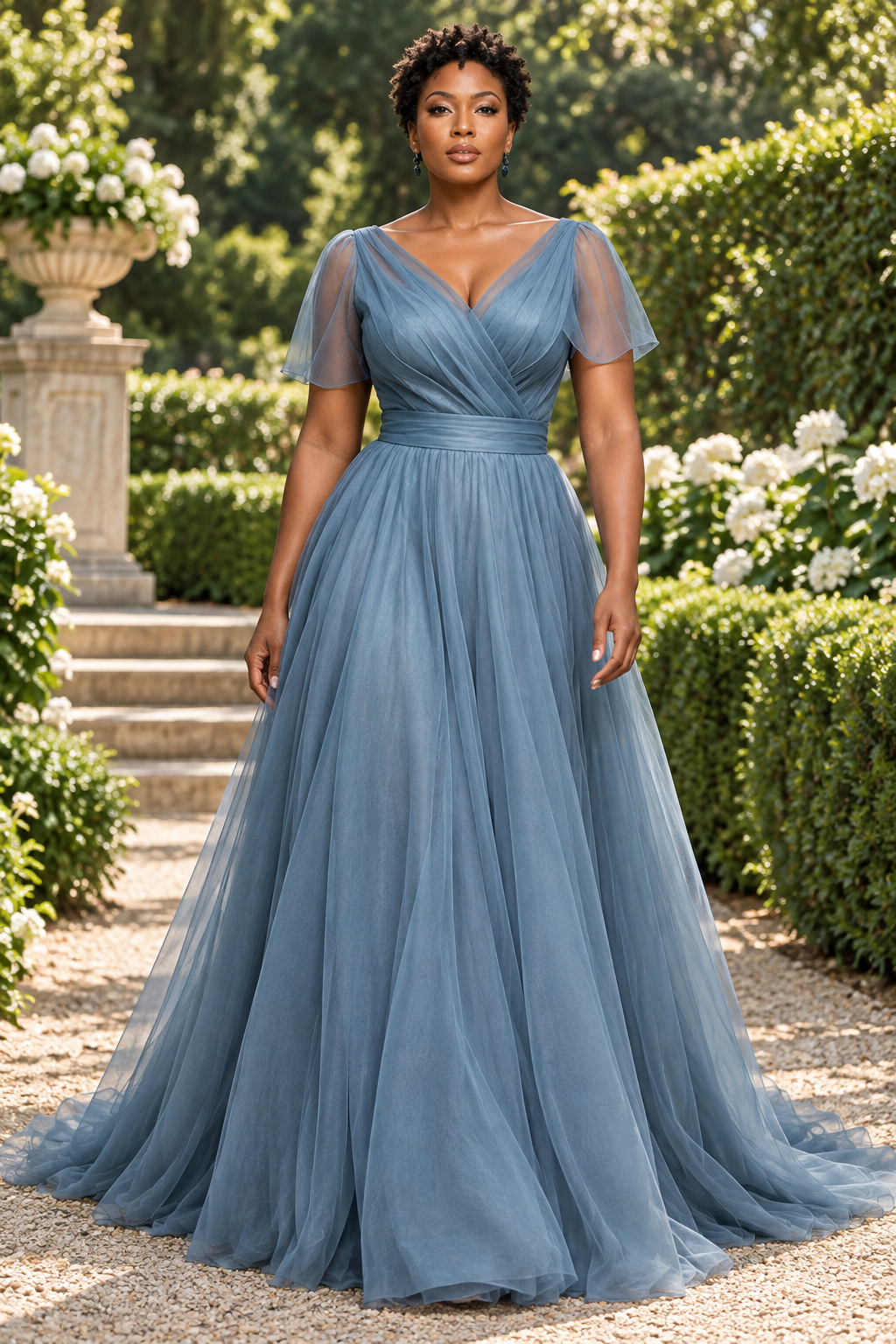 Formal garden walking look