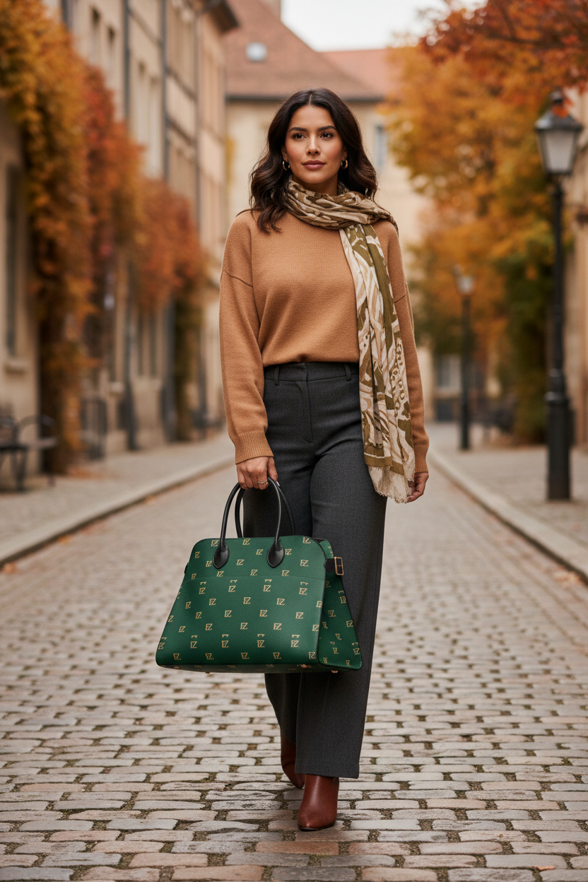 Green Monogram Tote - Street