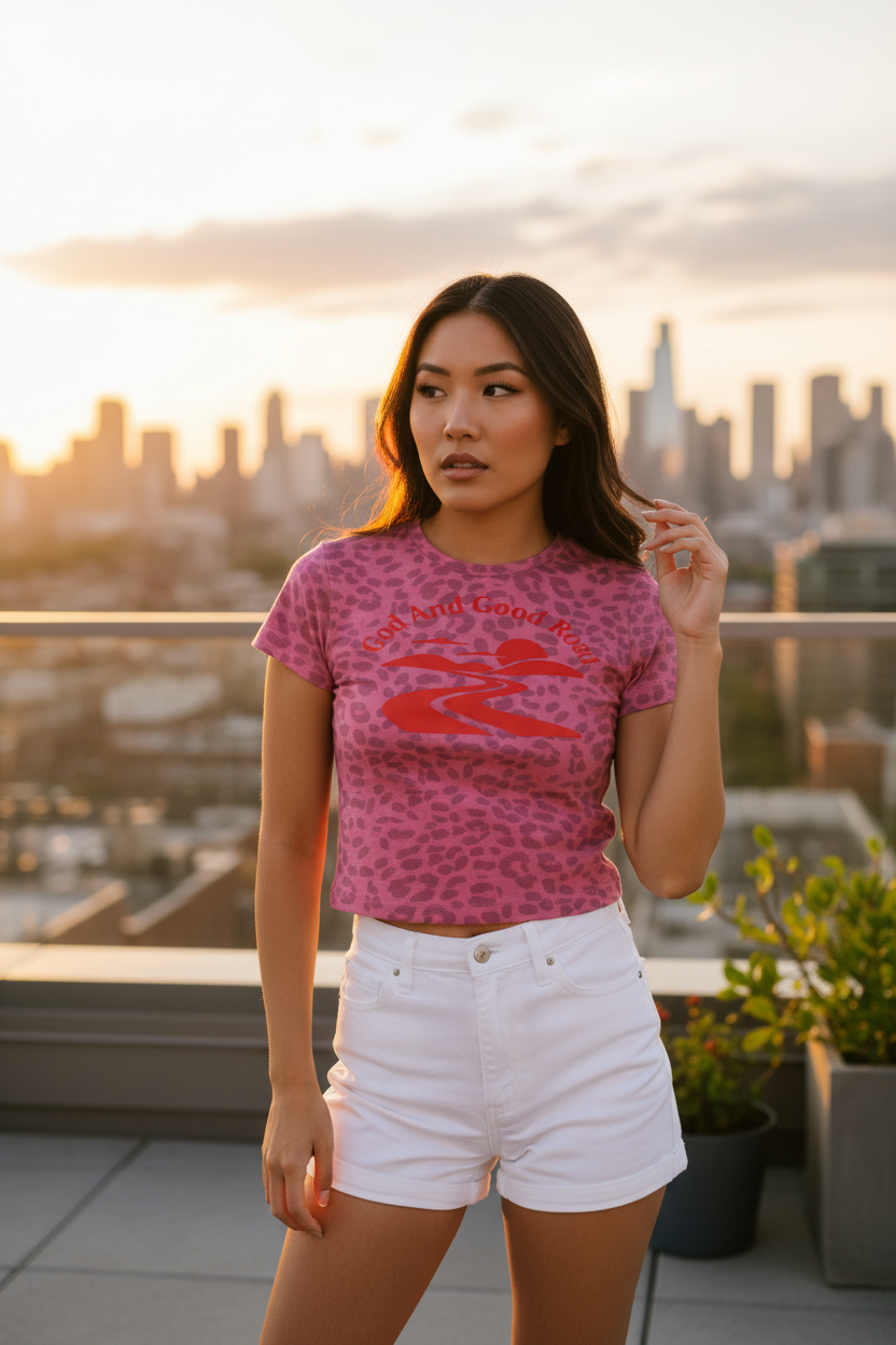 Hot Pink Good Road Tee - Rooftop