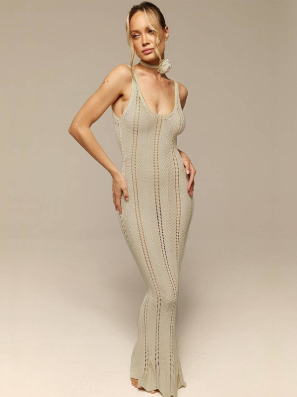 FZ Women's backless sexy hip-wrapped knitted Swimsuit cover-up - FZwear