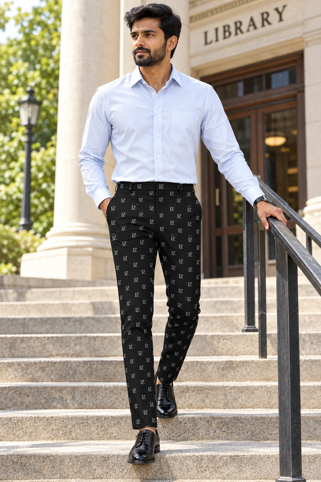 Library steps look