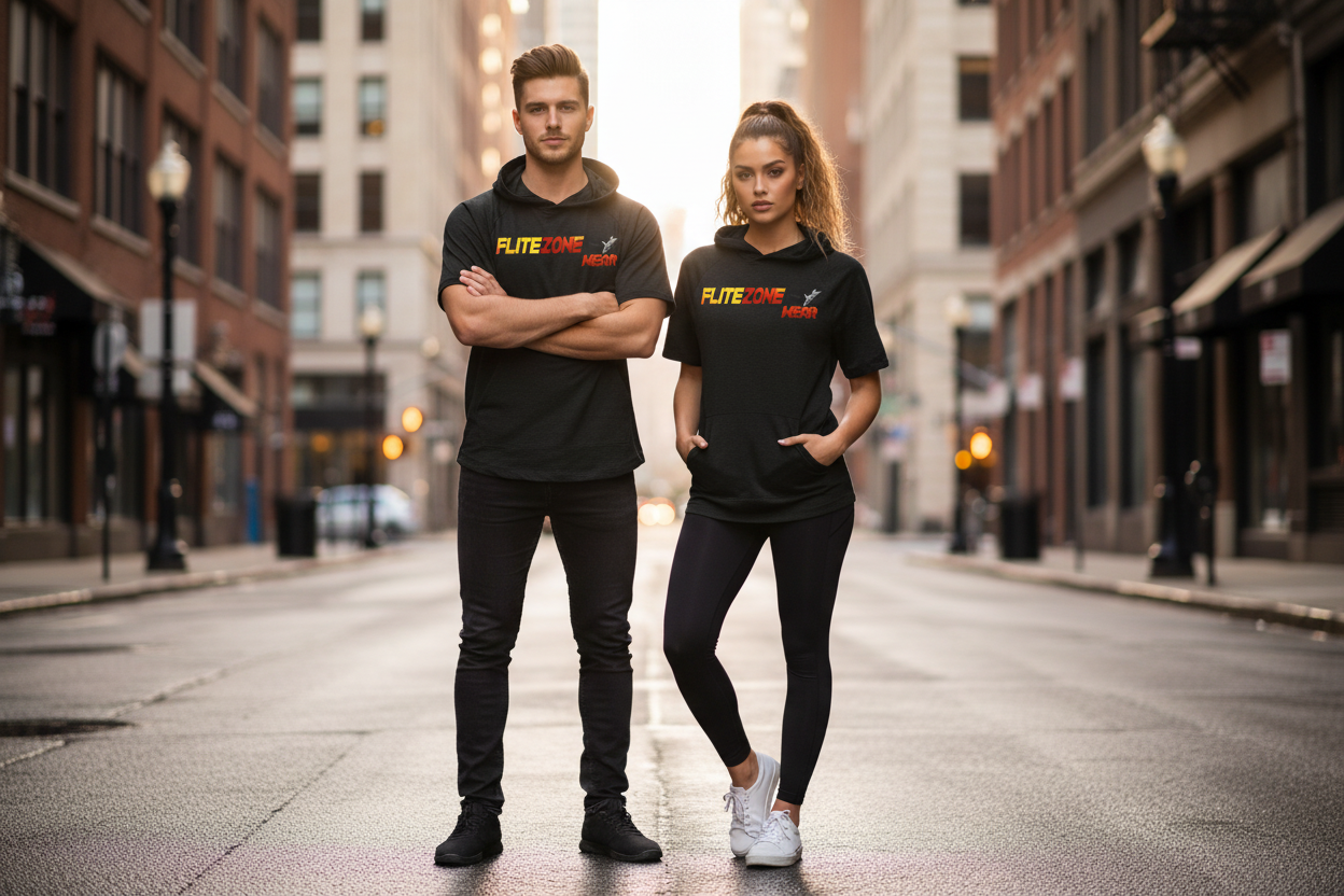 Male & Female Models - FliteZone Wear Black