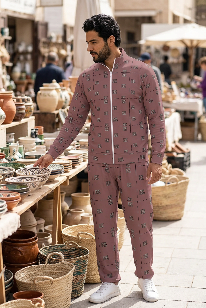 Middle Eastern man at a pottery market