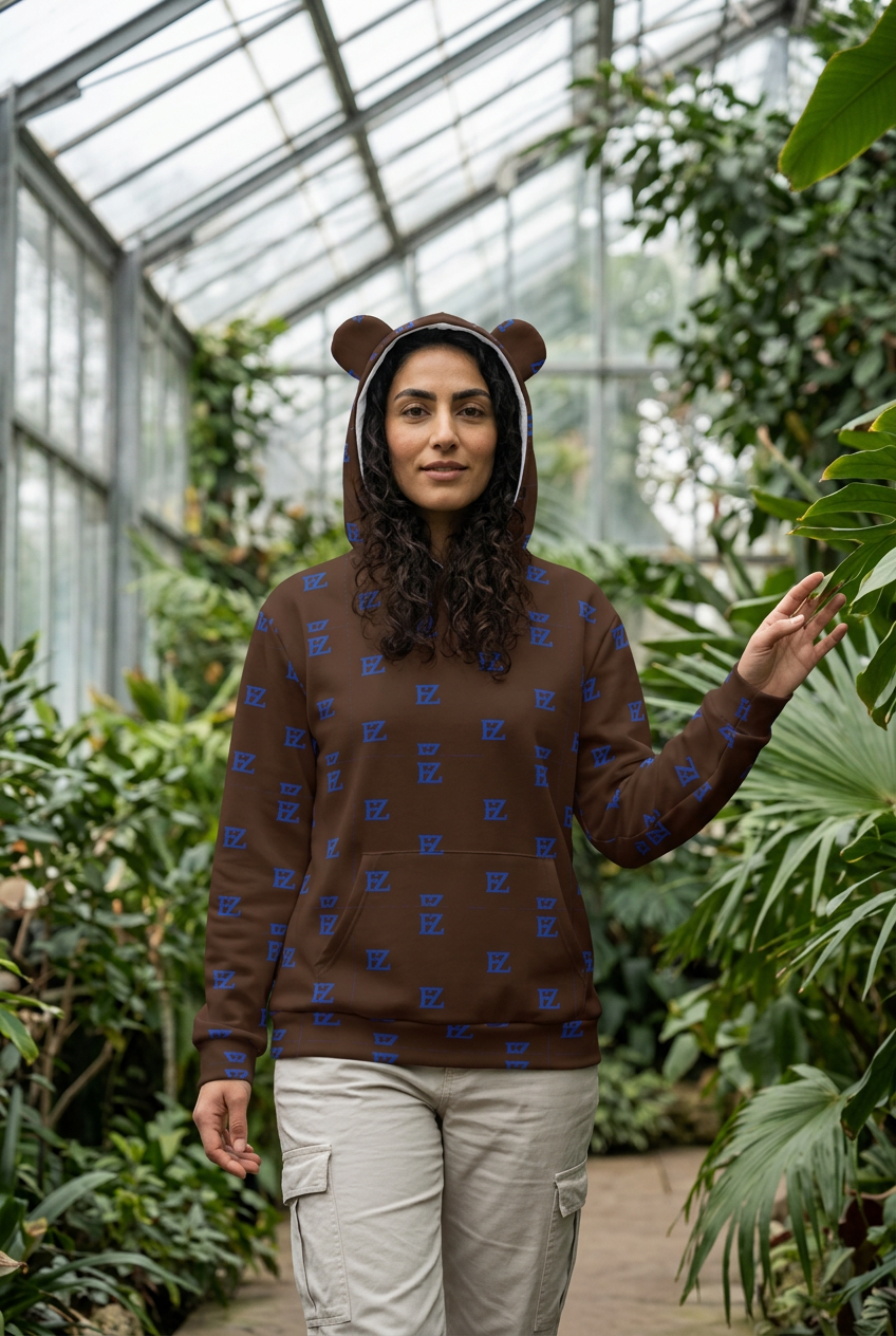 Middle Eastern model in a conservatory