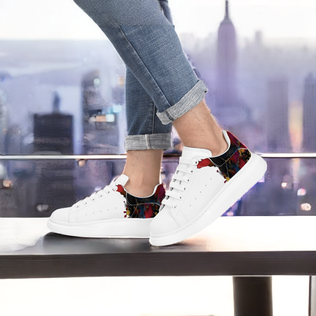 FZ Mens White Tongue Chunky Shoes - FZwear