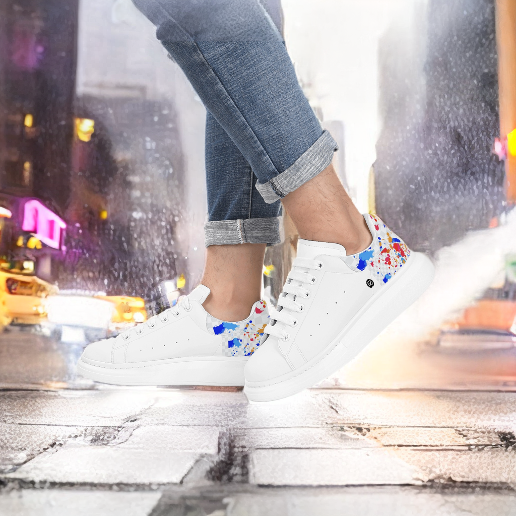 FZ Mens White Tongue Chunky Shoes - FZwear