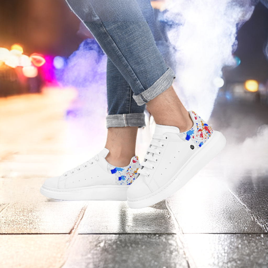 FZ Mens White Tongue Chunky Shoes - FZwear